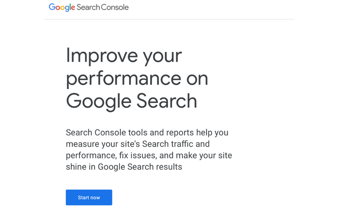 Go to the Google Search Console Website